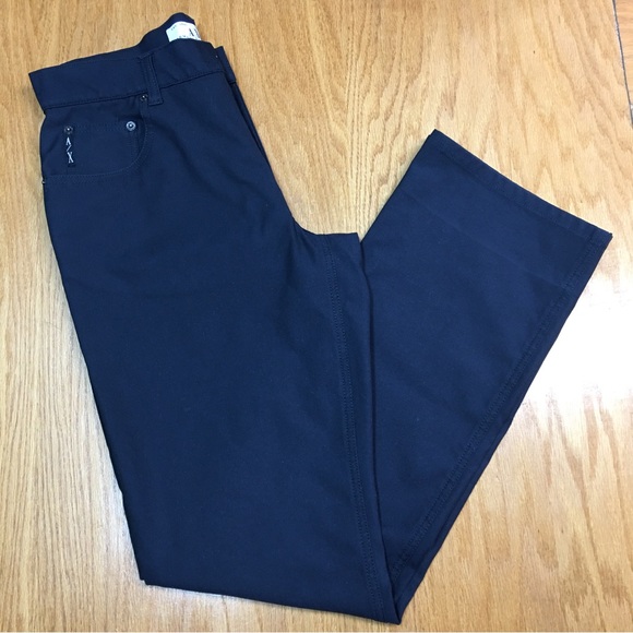 Armani Exchange women’s Black Cotton/Polyester Blend Flat Front Pant. Sz… - Picture 1 of 8